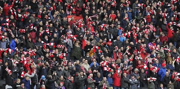 5, 000+ Passionate Bristol City Fans Unite in Scarf Wave at MK Dons Match, Sky Bet League One