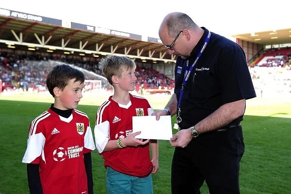 Through Their Bellies: Young Fans Luca Fortuna and Leo Worlock Receive Prize after Exciting Bristol City vs. Notts County Match, 18 / 04 / 2014