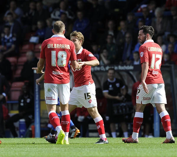 Bristol City Celebrates Win Against Rochdale: Luke Freeman Scores the Game-winning Goal