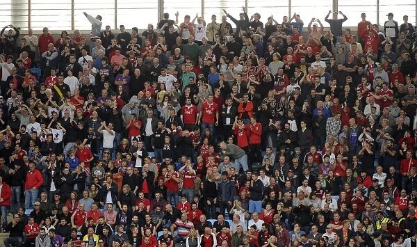Bristol City Fans in Action at Coventry City vs. Bristol City, Sky Bet League One (181014)
