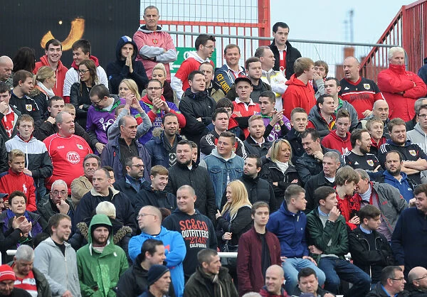 Bristol City Fans in Action at Swindon Town's County Ground, November 2014