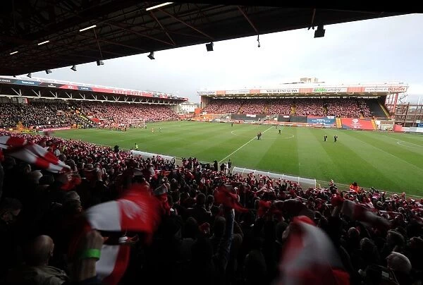Bristol City Fans Wave 12, 000 Scarfs During FA Cup Match Against West Ham United