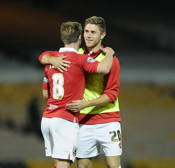 Bristol City FC: Wade Elliott and Wes Burns Jubilant Reaction to Win Against Port Vale