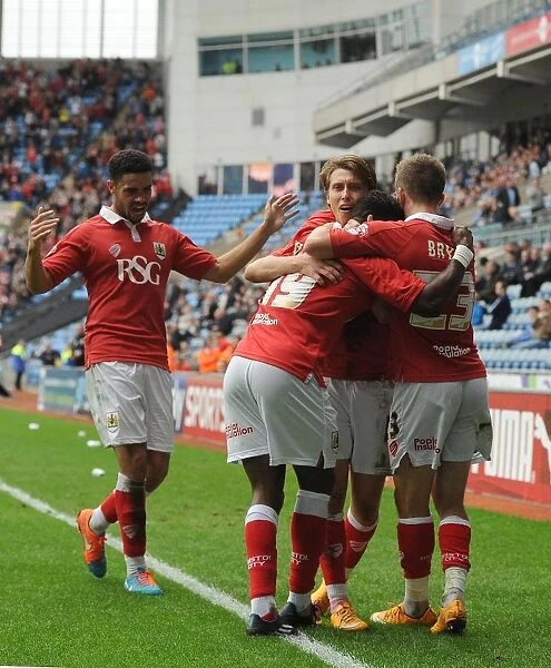 Bristol City Football Club: Celebrating Sky Bet League One Victory over Coventry City - Kieran Agard and Team