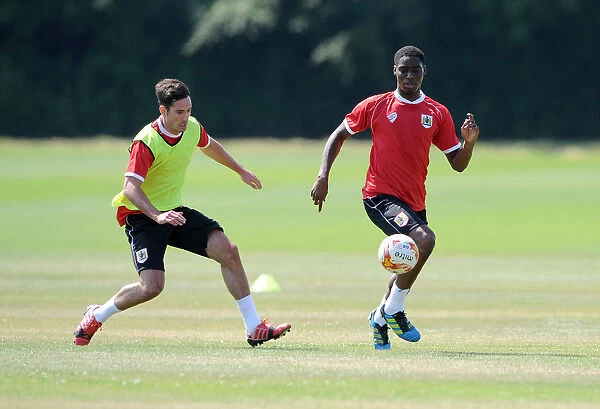 Bristol City Football Club: Greg Cunningham and Jordan Wynter in Training (July 2, 2014)