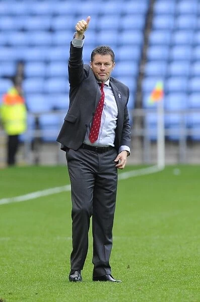 Bristol City Manager Steve Cotterill Celebrates with Fans after Victory over Coventry City