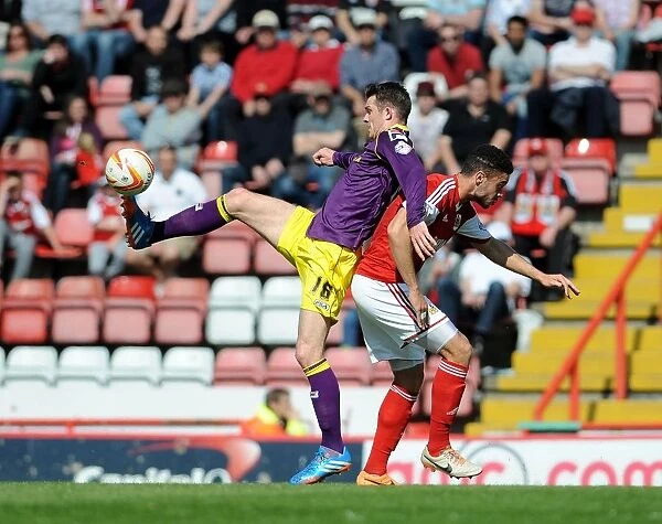 Bristol City vs Notts County: Intense Moment between Derrick Williams and James Spencer