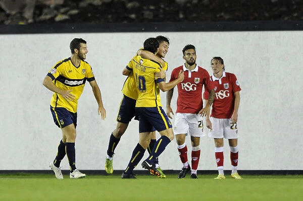 Bristol City vs Oxford United: Danny Hylton's Goal Celebration (August 12, 2014)