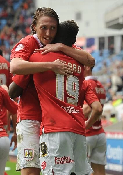 Bristol City's Glory: Agard and Team Celebrate Win Against Coventry City, October 2014