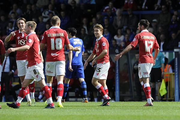 Bristol City's Luke Freeman Celebrates Goal Against Rochdale AFC - Sky Bet League One, 2014