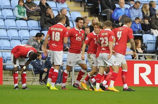 Bristol City's Marlon Pack Scores and Celebrates with Team against Coventry City in Sky Bet League One