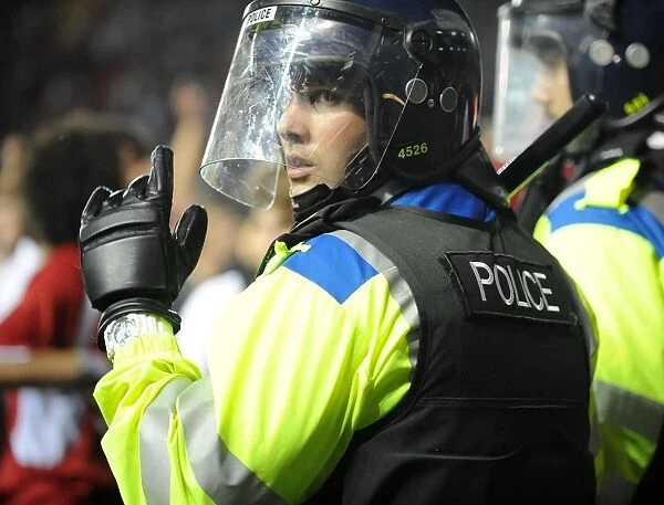 Bristol Derby: Police Keeping Fans Apart During Johnstone Paint Trophy Match