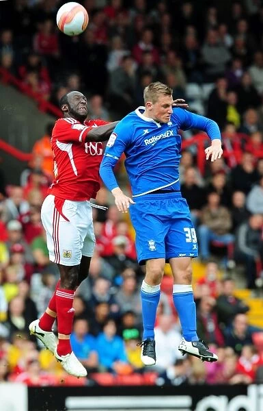 Championship Showdown: Damion Stewart vs Chris Wood - A High Ball Battle at Ashton Gate, 23rd October 2011 (Editorial Use Only)