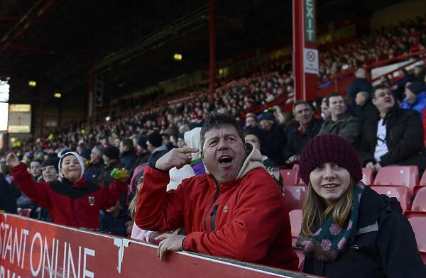 Electric Atmosphere: FA Cup Match at Ashton Gate - Bristol City Fans in Full Swing