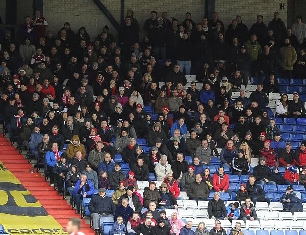 Fans in Action: Oldham Athletic vs. Bristol City, League One Football Match at Boundary Park (Feb 2014)