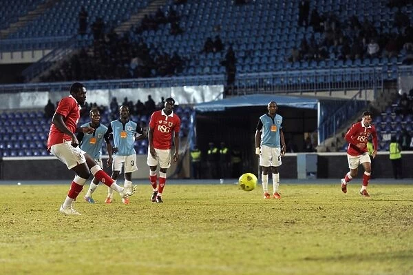 Jay Emmanuel-Thomas Scores Penalty for Bristol City during Botswana Tour 2014