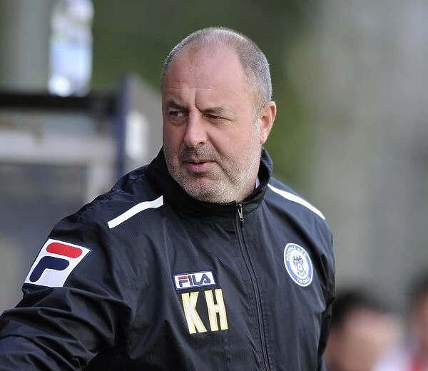 Keith Hill, Rochdale Manager Leading His Team Against Bristol City, Sky Bet League One, 2014