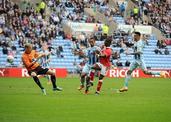 Kieran Agard Scores His Second Goal for Bristol City Against Coventry City at Ricoh Arena (Sky Bet League One)