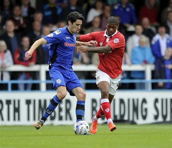Mark Little Challenges for the Ball: Rochdale vs. Bristol City Football Rivalry, Sky Bet League One