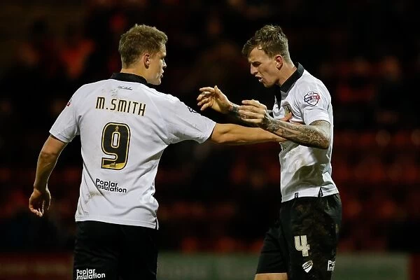 Matt Smith Consoles Dejected Aden Flint After Missed Opportunity for Bristol City against Crewe Alexandra