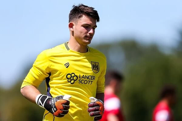 Max O'Leary in Action: Pre-season Friendly between Guernsey FC and Bristol City