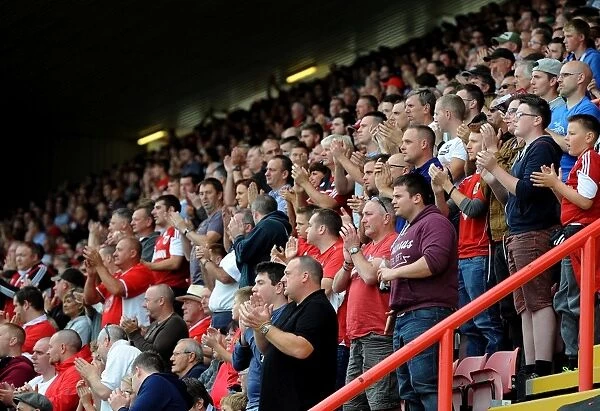Passionate Bristol City Fans in Full Force at Ashton Gate during Sky Bet League One Match against MK Dons