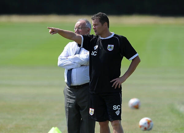 Steve Cotterill Leads Bristol City Training Session, July 2014