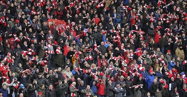Five Thousand Fans in Bristol City Scarves: A Sea of Supporters at MK Dons Stadium