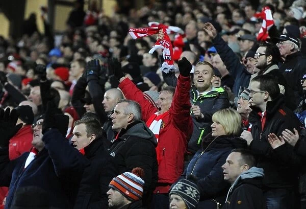 Unwavering Passion of Bristol City Fans at MK Dons vs. Bristol City (February 7, 2015)