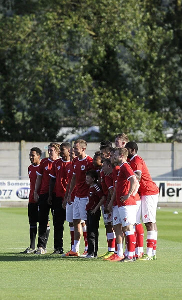 Young Fan Meets Bristol City Squad at Weston Super Mare's Woodspring Stadium