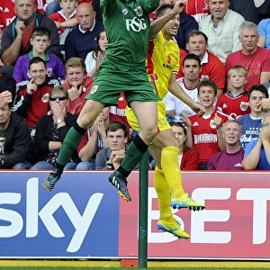 Bristol City Goalkeeper Frank Fielding Saves High Ball vs MK Dons (September 2014)