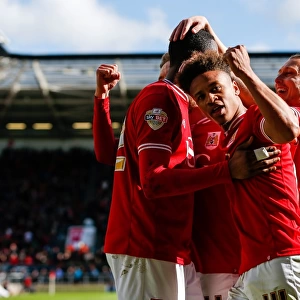 Bristol City's Bobby Reid Celebrates Four-Goal Lead Over Sheffield Wednesday