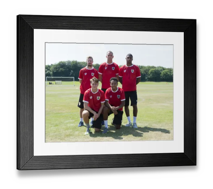 Framed Print : Bristol City Football Club: Wade Elliott, Aaron Wilbraham, Mark Little, Luke Freeman, Korey Smith in Training (July 2, 2014) Framed Print : Bristol City Football Club: Wade Elliott, Aaron Wilbraham, Mark Little, Luke Freeman, Korey Smith in Training (July 2, 2014)