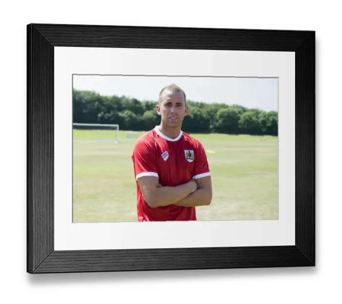 Framed Print : Bristol City Football Club: Aaron Wilbraham in Training (July 2, 2014)