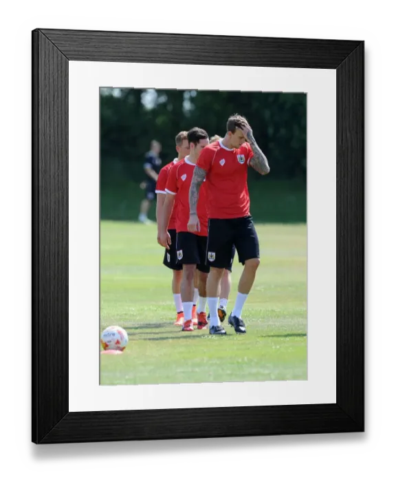 Framed Print : Bristol City Football Club: Aden Flint in Training (July 2, 2014)