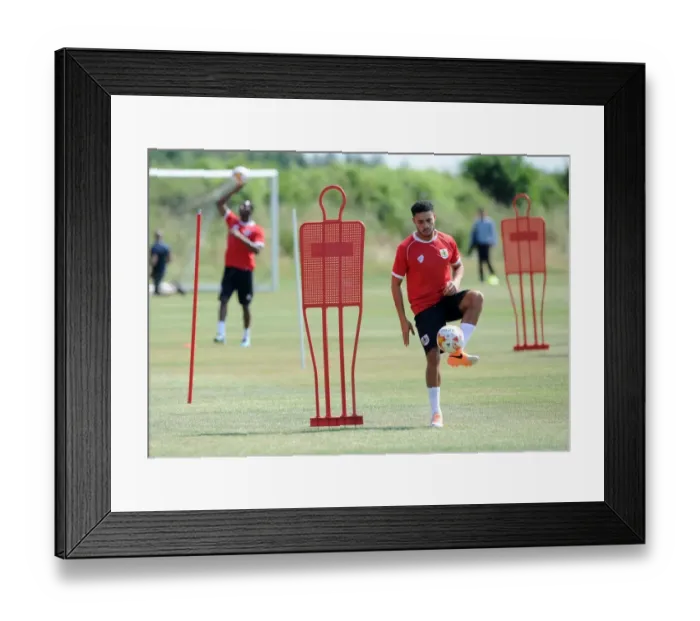 Framed Print : Bristol City's Derrick Williams in Focus: Training Intensity (July 2, 2014)