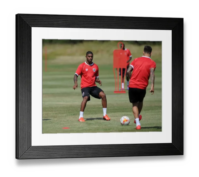 Framed Print : Bristol City FC: Mark Little in Intense Training Focus (July 2, 2014)