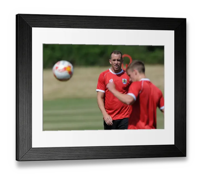Framed Print : Bristol City's Aaron Wilbraham in Training (July 2014)