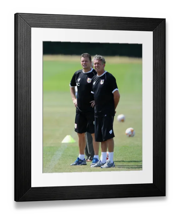 Framed Print : Steve Cotterill at the Helm: Bristol City Football Training Session, July 2014 Framed Print : Steve Cotterill at the Helm: Bristol City Football Training Session, July 2014