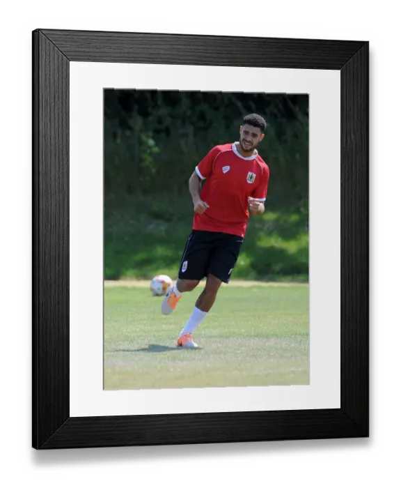 Framed Print : Bristol City's Derrick Williams in Action at Training (July 2, 2014)