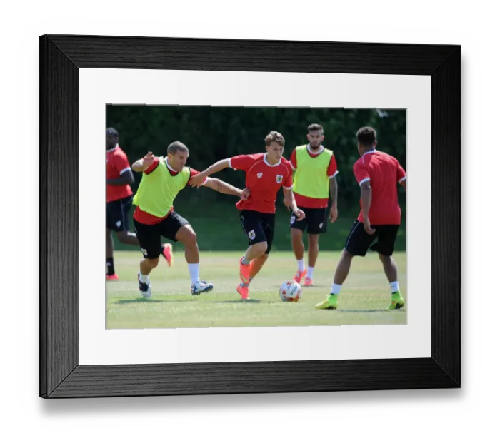 Framed Print : Intense Training Clash: Luke Freeman vs. Adam El-Abd, Bristol City FC Framed Print : Intense Training Clash: Luke Freeman vs. Adam El-Abd, Bristol City FC