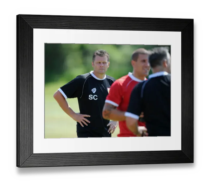 Framed Print : Steve Cotterill Leads Training at Bristol City Football Club - July 2, 2014 Framed Print : Steve Cotterill Leads Training at Bristol City Football Club - July 2, 2014
