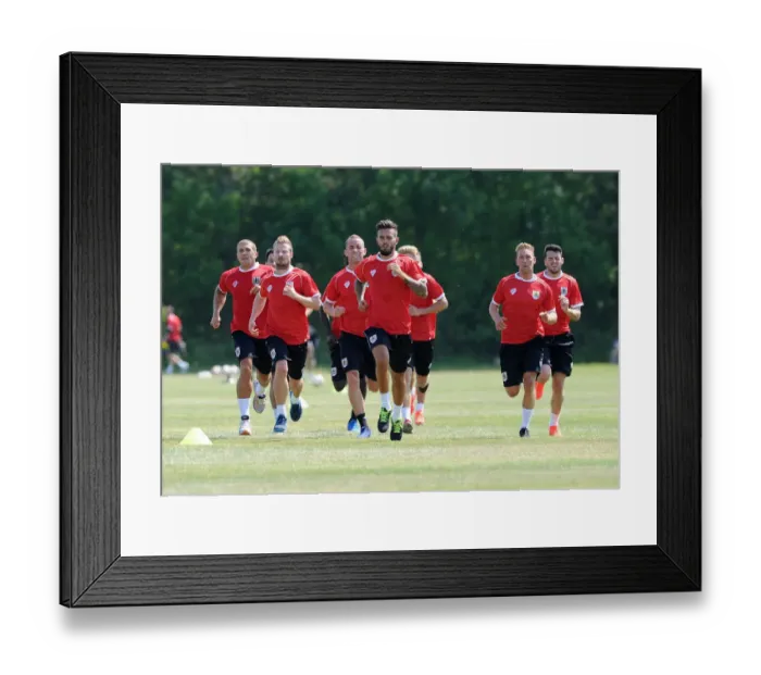 Framed Print : Bristol City Football Club: Training Sessions, July 2014