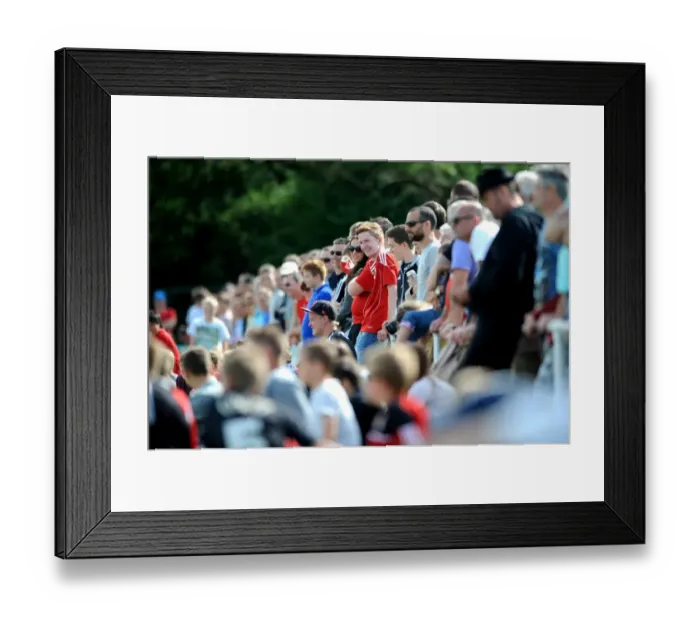 Framed Print : Bristol City Fans Gathered at Portishead Town's The Playing Fields for Pre-Season Match, July 2014 Framed Print : Bristol City Fans Gathered at Portishead Town's The Playing Fields for Pre-Season Match, July 2014