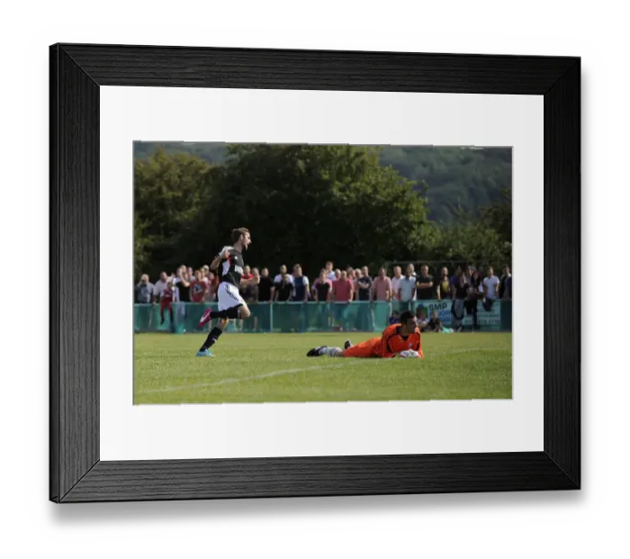 Framed Print : Bristol City's Lewis Hall Scores in Pre-Season Friendly Against Portishead Town