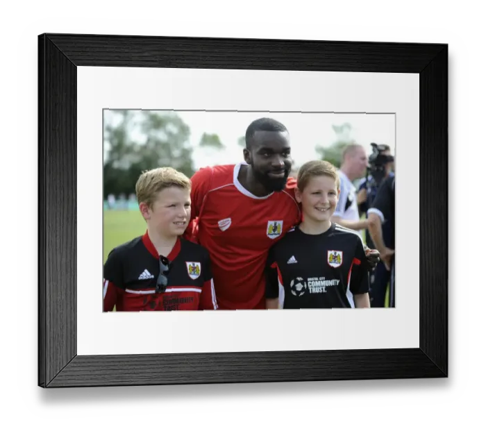 Framed Print : Bristol City's Karleigh Osborne Mingles with Fans at Portishead Town Pre-Season Friendly