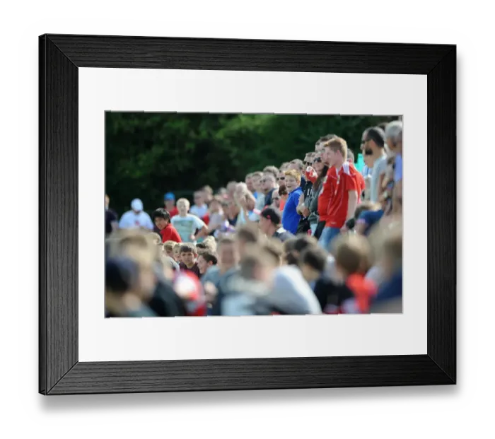 Framed Print : Bristol City Fans in Action at Portishead Town Pre-Season Friendly, July 2014 Framed Print : Bristol City Fans in Action at Portishead Town Pre-Season Friendly, July 2014