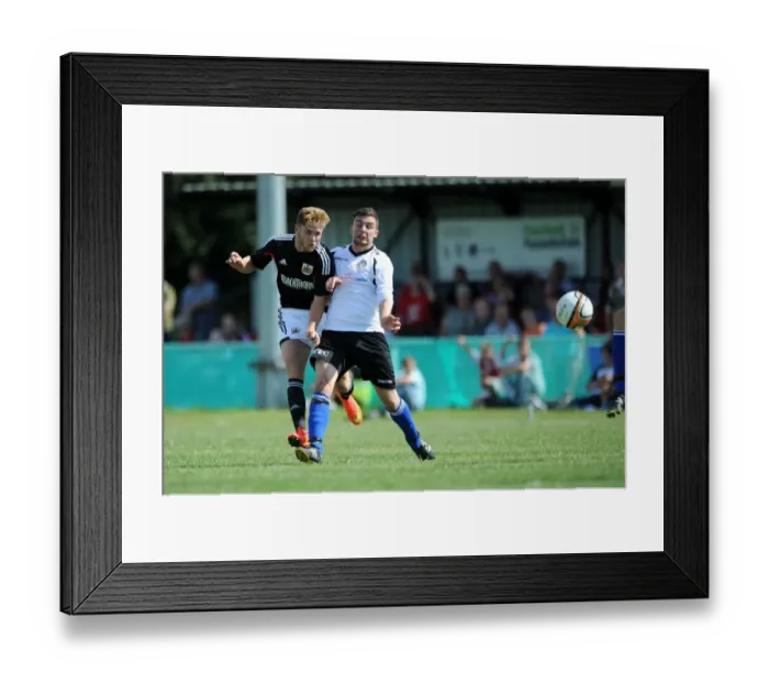 Framed Print : Bristol City's Wes Burns Aims for Glory: Portishead Town vs. Bristol City Pre-Season Friendly, July 2014