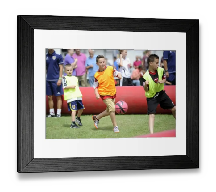 Framed Print : Bristol City FC Training on Inflatable Pitch: Pre-Season Friendly with Portishead Town Framed Print : Bristol City FC Training on Inflatable Pitch: Pre-Season Friendly with Portishead Town