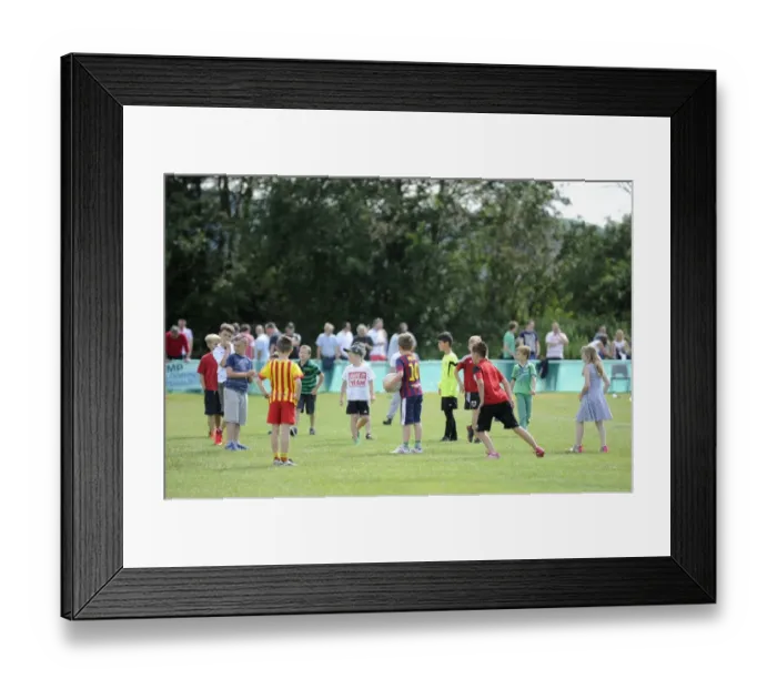 Framed Print : Young Fans Play Football: Portishead Town vs. Bristol City Pre-Season Friendly
